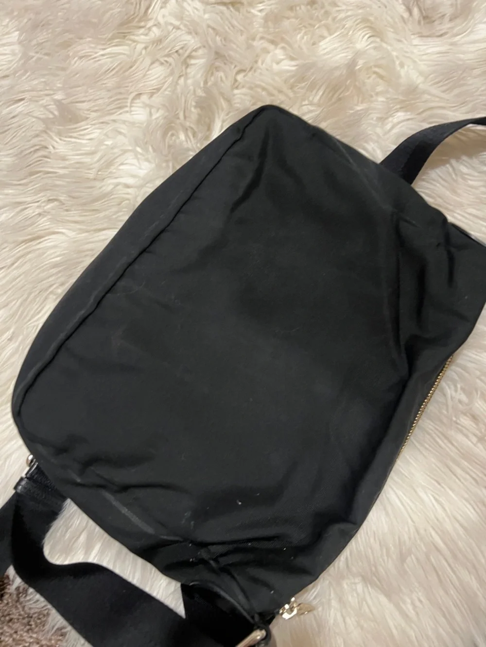 Coach Black Nylon Messenger Crossbody with Silver Hardware
